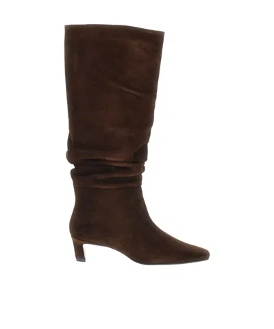 Alohas Square-toe Boots In Brown