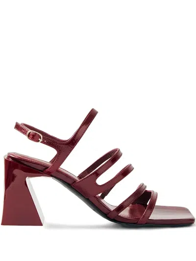 Alohas Strappy Block-heeled Sandals In Red
