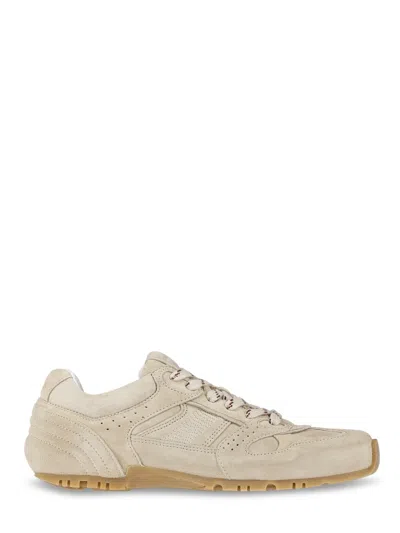 Alohas Suede And Cream Leather Sneakers With Cushioned Sole In Neutral
