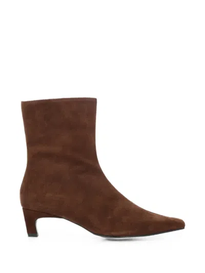Alohas Suede Ankle Boots In Brown
