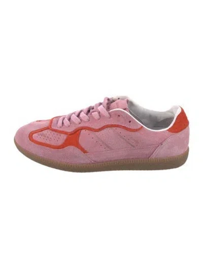 Pre-owned Alohas Suede Colorblock Pattern Sneakers In Pink