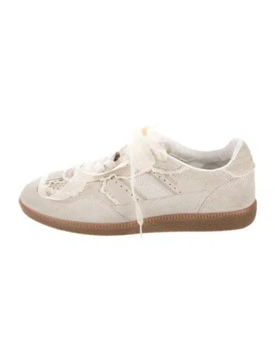 Pre-owned Alohas Suede Lace Pattern Sneakers In Neutrals