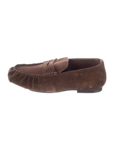 Pre-owned Alohas Suede Loafers In Brown