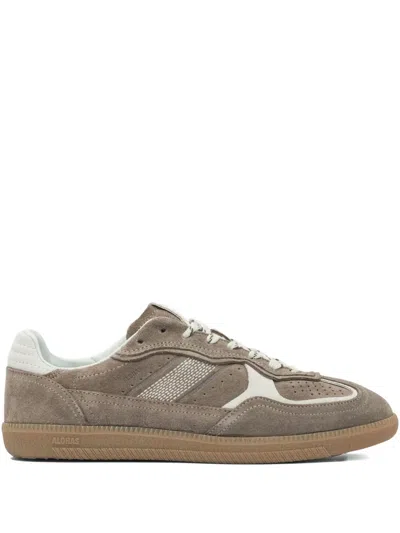 Alohas Tb.490 Rife Taupe Leather Sneakers Shoes In Brown