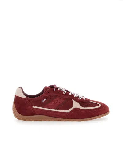 Alohas Suede Low-top Sneaker In Burgundy