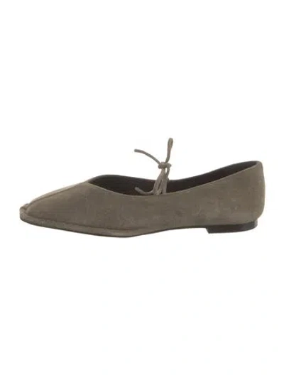 Pre-owned Alohas Suede Mary Jane Flats In Green