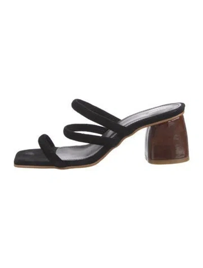 Pre-owned Alohas Suede Sandals In Black