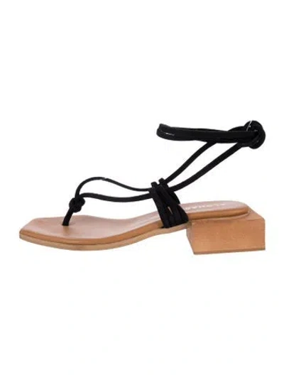 Pre-owned Alohas Suede Sandals In Black