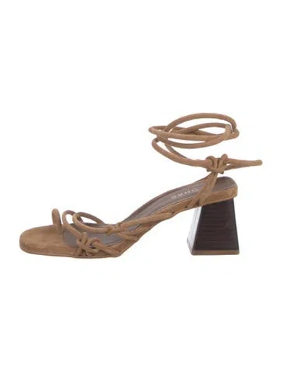 Pre-owned Alohas Suede Sandals In Brown