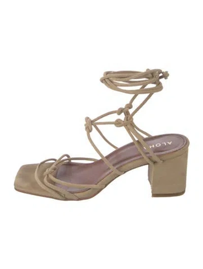 Pre-owned Alohas Suede Sandals In Neutrals