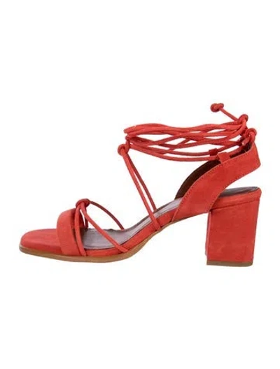 Pre-owned Alohas Suede Sandals In Red