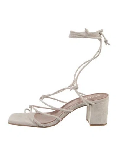 Pre-owned Alohas Suede Sandals In White
