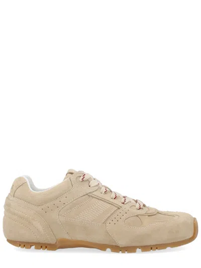 Alohas Beige Suede Perforated Panel Sneakers In Neutral