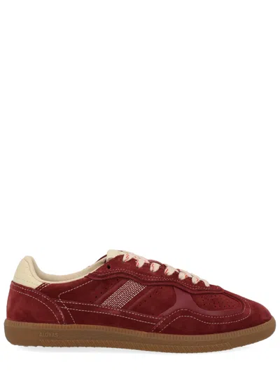 Alohas Brown Leather Sneaker In Burgundy