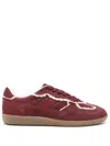 Alohas Tb.490 Crochet Leather Sneakers In Burgundy