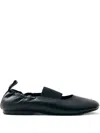Alohas Sutton Elastic-band Gathered Ballet Flats In Black