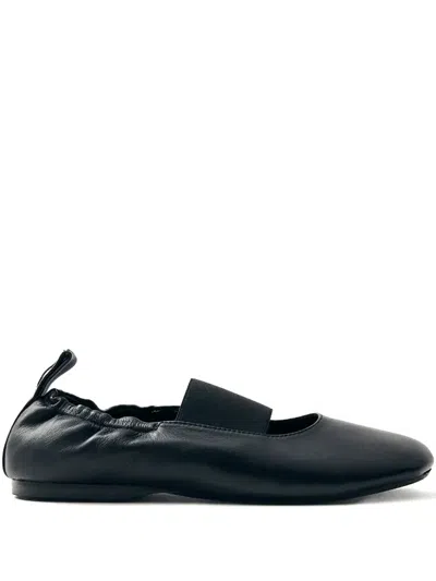 Alohas Sutton Elastic-band Gathered Ballet Flats In Black