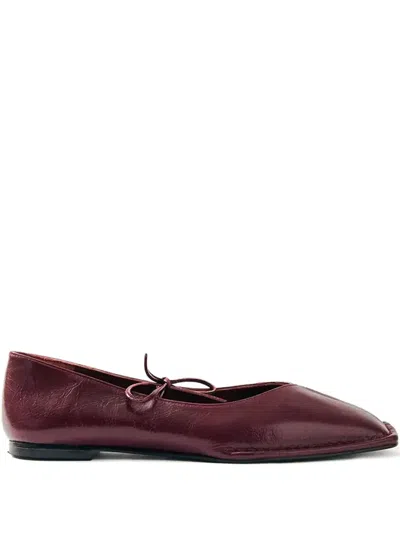 Alohas Sway Square Toe Ballet Flat In Burgundy