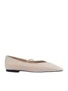 Alohas Sway Cream Leather Ballet Flats Altezza Tacco 0.5 Cm In Neutral