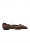 Alohas Sway Leather Ballet Flats In Chestnut Brown In Brown