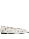 Alohas Sway Slit Leather Ballet Flats