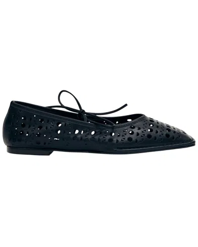 Alohas Sway Slit Leather Ballet Flat In Black