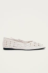 Alohas Sway Slit Leather Ballet Flats In White