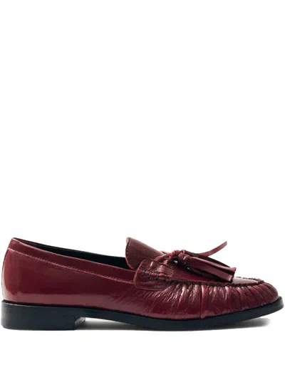 Alohas Tasselled Leather Loafers In Red