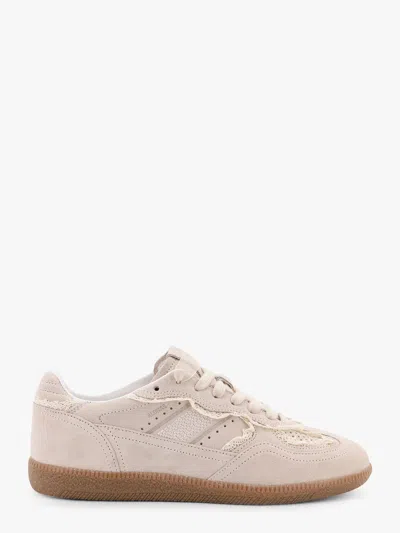 Alohas Tb 490 Low-top Suede Sneakers With Lace Inserts In Neutral
