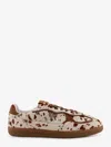 Alohas Low-profile Soft Camel Leather Sneakers With Distinctive Spotted Pattern In Multi