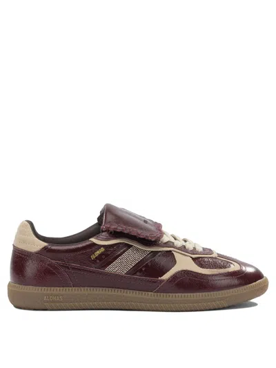 Alohas Tb.490 Club Patent Deep Burgundy Leather Sneakers In Brown