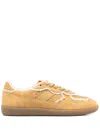 Alohas Tb 490 Low-top Suede Sneakers With Lace Inserts In Neutrals