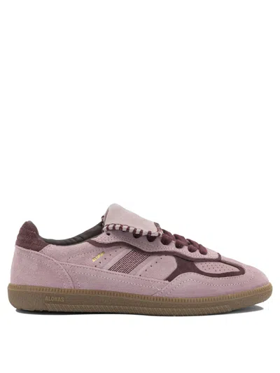 Alohas Tb.490 Club Suede Pink Leather Sneakers Altezza Tacco 2 Cm In Multi