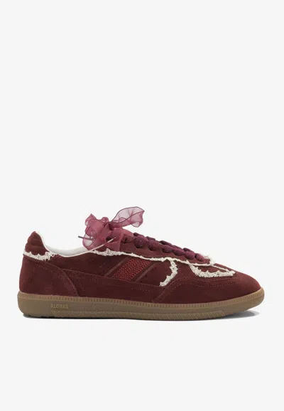 Alohas Tb 490 Suede Low-top Sneakers In Burgundy