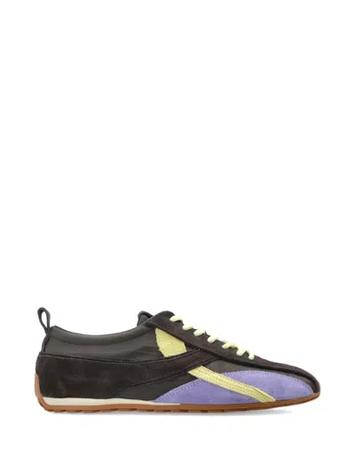 Alohas Tb 304 Suede And Leather Low-top Sneakers In Brown