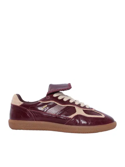 Alohas Tb.490 Club Patent Deep Burgundy Leather Sneakers Heel Height 2 Cm In Red