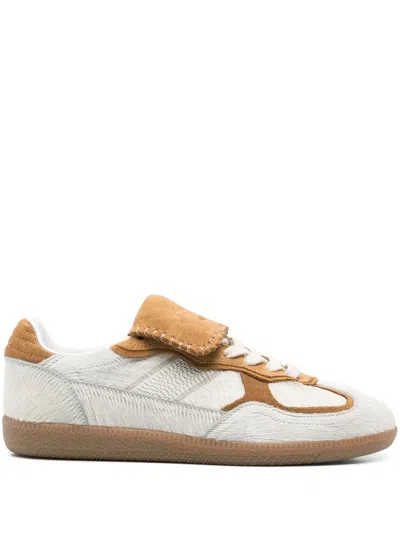 Alohas Woman Sneakers Camel Size 6 Leather In White