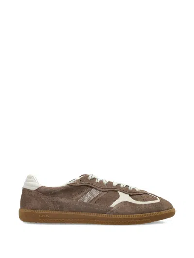 Alohas Tb.490 Rife Taupe Leather Sneakers Shoes In Brown
