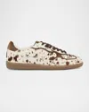 Alohas 'tb.490' Brown Low Top Sneakers With Embossed Logo On The Side And Perforated Details