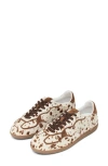 Alohas 'tb.490' Brown Low Top Sneakers With Embossed Logo On The Side And Perforated Details In White