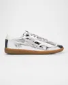 Alohas Rife Leather Lace-up Sneakers In Silver