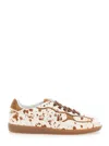 Shop Alohas 'tb.490' Brown Low Top Sneakers With Embossed Logo On The Side And Perforated Details In Leather Wom