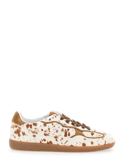 ALOHAS 'TB.490' BROWN LOW TOP SNEAKERS WITH EMBOSSED LOGO ON THE SIDE AND PERFORATED DETAILS IN LEATHER WOM