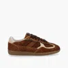 Alohas Womens Tb.490 Leopard-print Leather Low-top Trainers Soft Ta In Brown