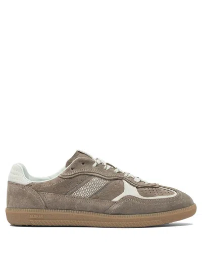 Alohas Tb.490 Rife Taupe Leather Sneakers In Sand