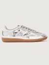 Alohas Tb.490 Rife Shimmer Metallic Leather Sneakers In White