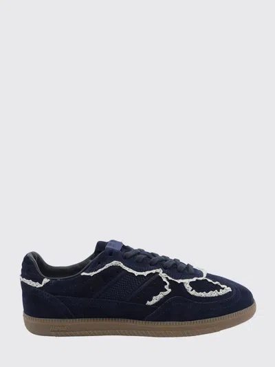 Alohas Tb.490 Two-tone Suede Sneakers With Laminated Logo In Blue