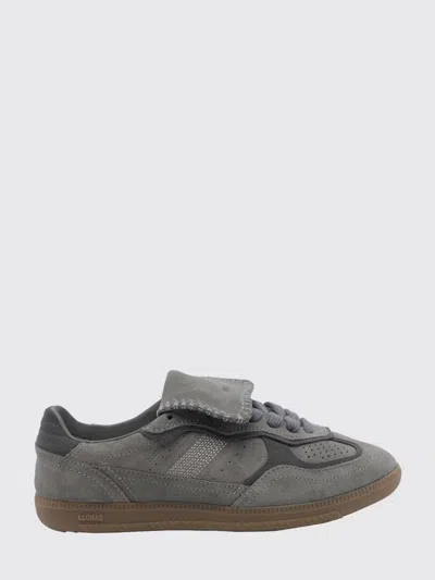Alohas Tb.490 Two-tone Suede Sneakers With Laminated Logo In Gray