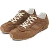 Alohas Tb.56 Suede Cream Leather Sneakers In Brown