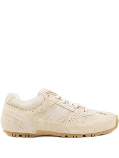 Alohas Tb.56 Suede Cream Leather Sneakers Shoes In Neutral
